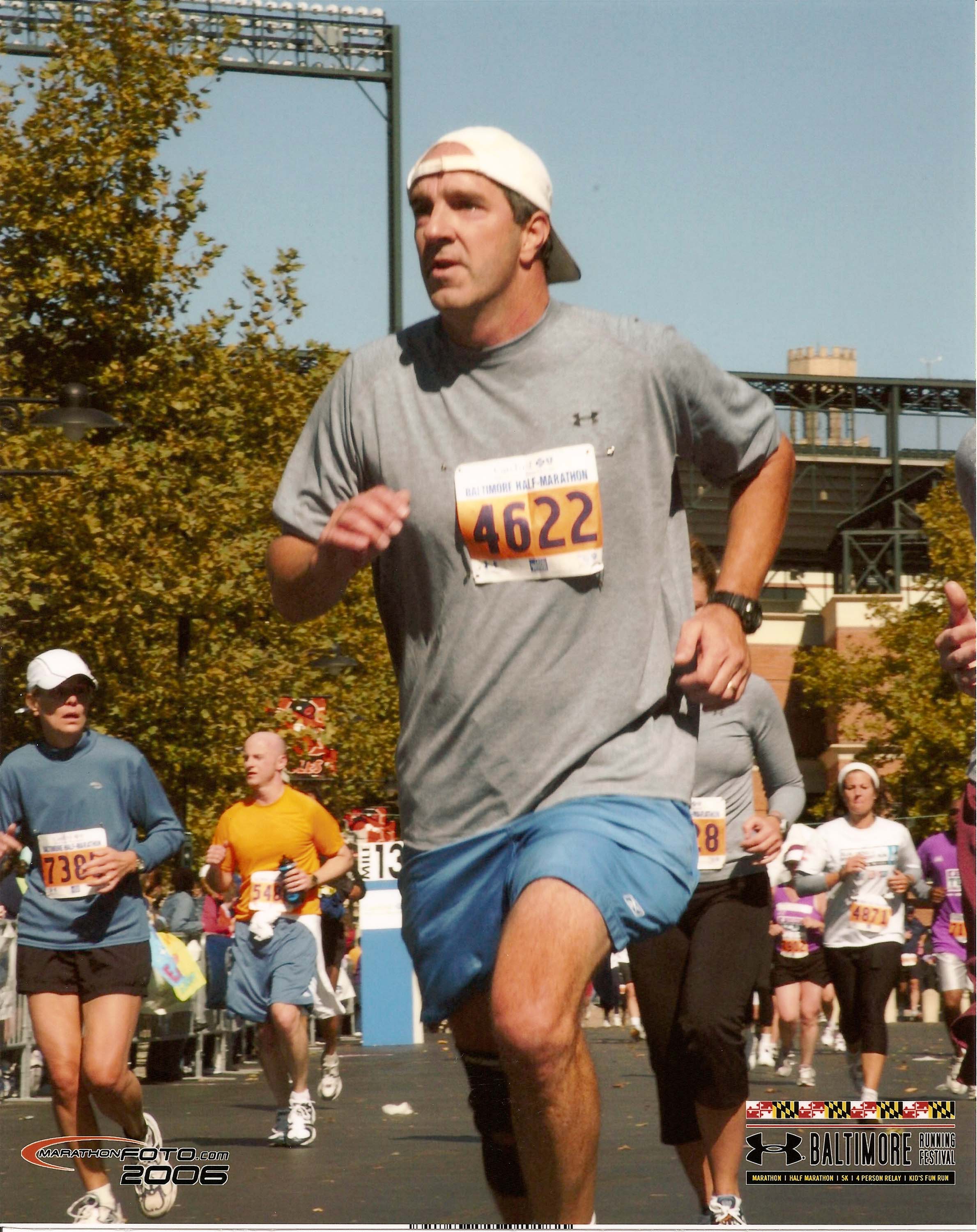 Finishing the Baltimore Half Marathon